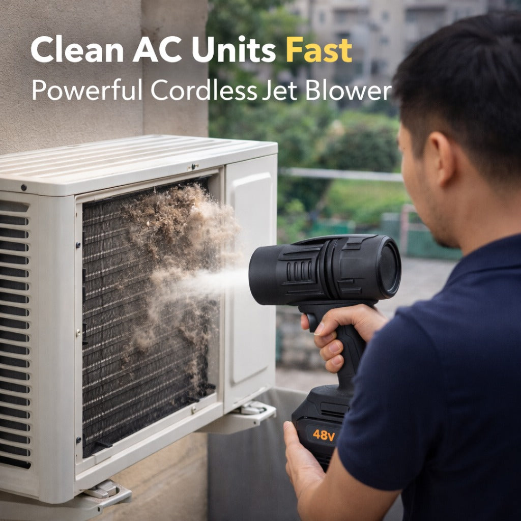 48V Powerful Jet Blower For AC, Car & Electronics Cleaning – منفاخ هواء قوي 48 فولت لتنظيف المكيفات والسيارات والإلكترونيات